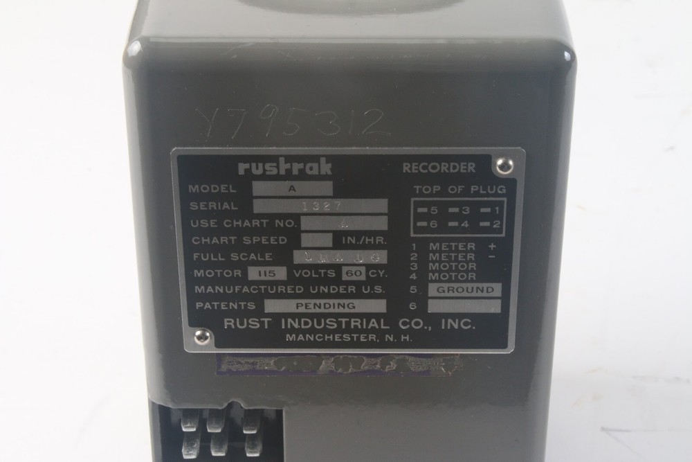 Rustrak Model A Chart Recorder Milliamperes 115V