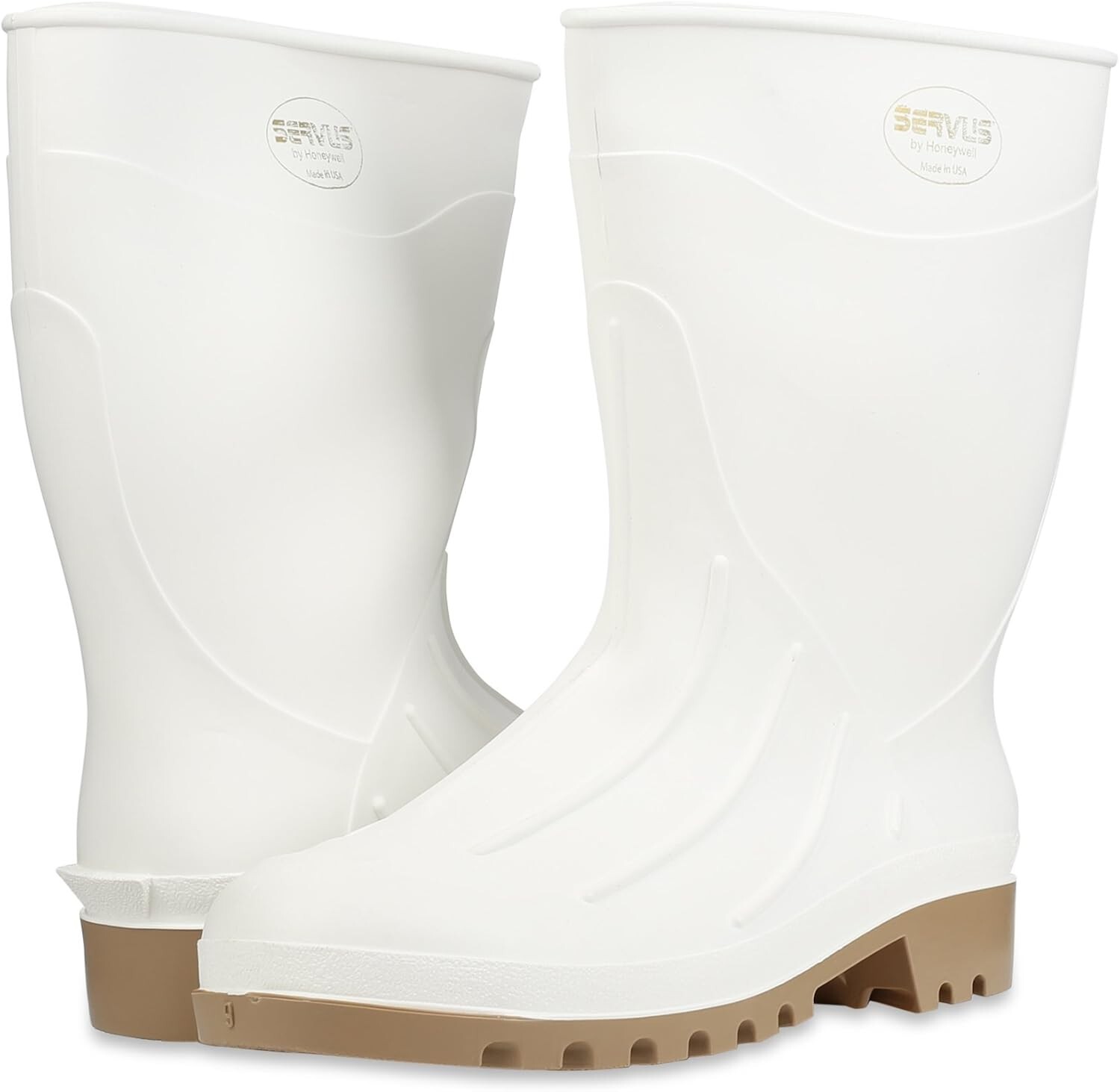 Rubber Fishing Hunting Waterproof PVC Work Mud Muck Chore WHITE BOOTS PLAIN TOE