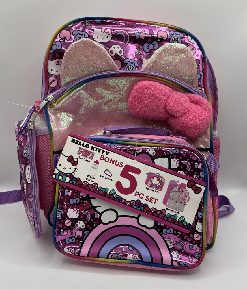 Hello Kitty Backpack 5 PC Set