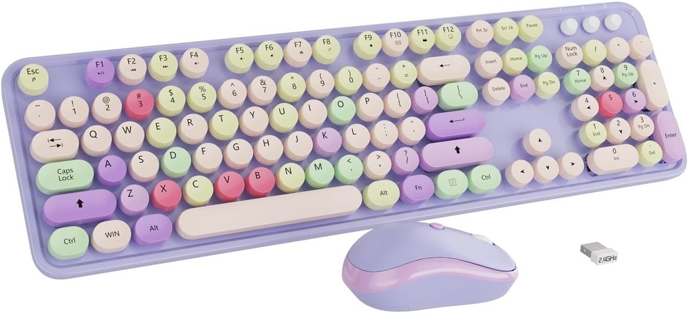 Wireless Typewriter Keyboard and Mouse - Wireless Keyboard