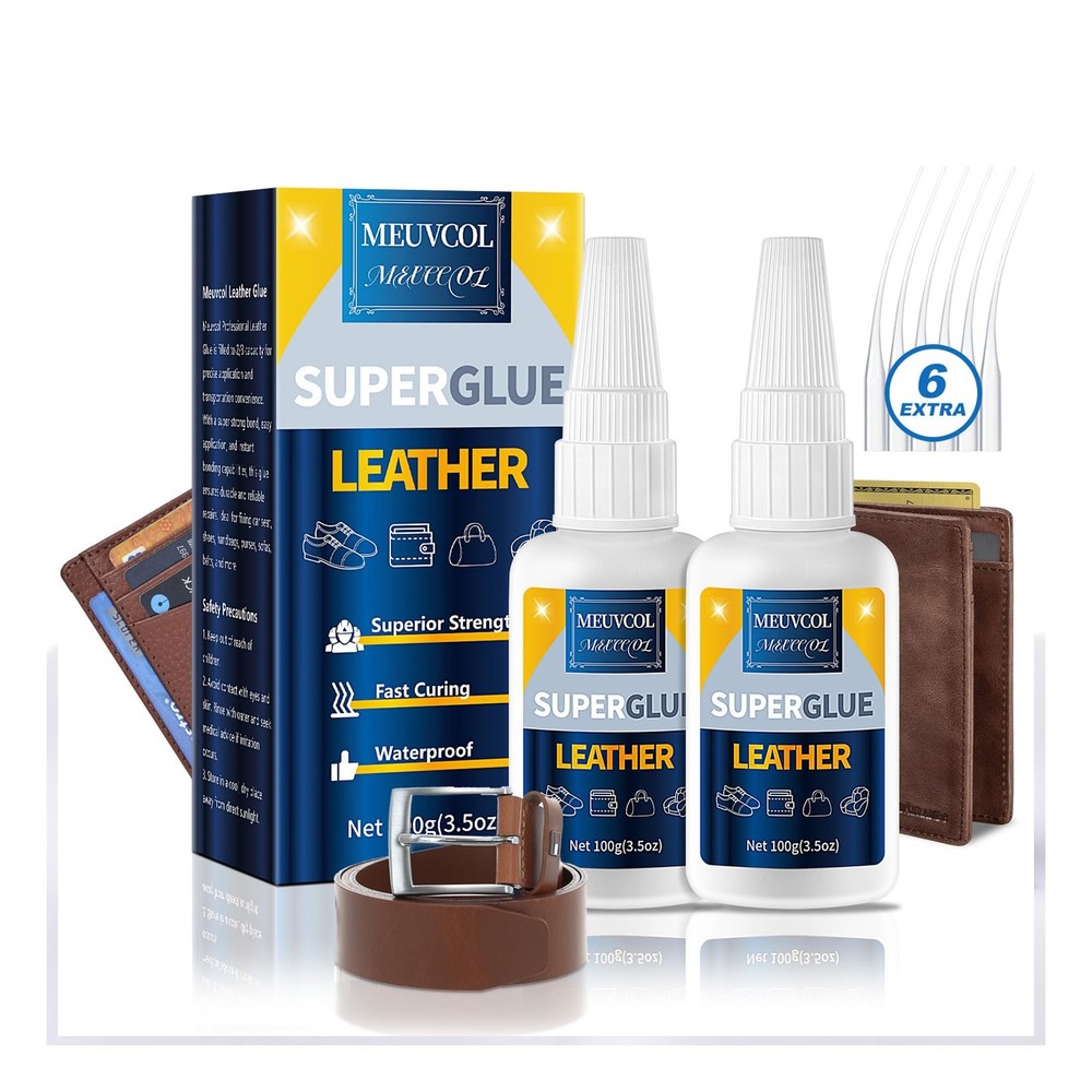 Super Glue for Leather - 100g Adhesive Purses, 100g, Clear
