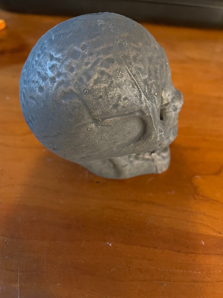 NIB Ceramic Human Skull for Firepit Fireplace Halloween