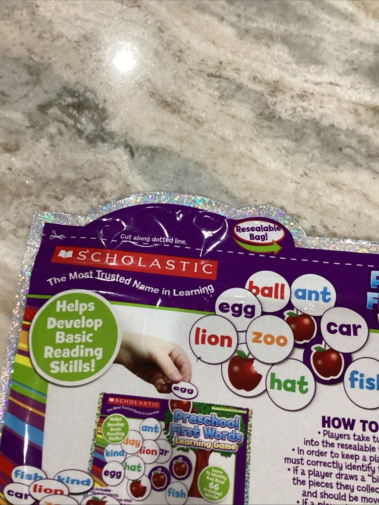 Scholastic Preschool First Words Learning Game New