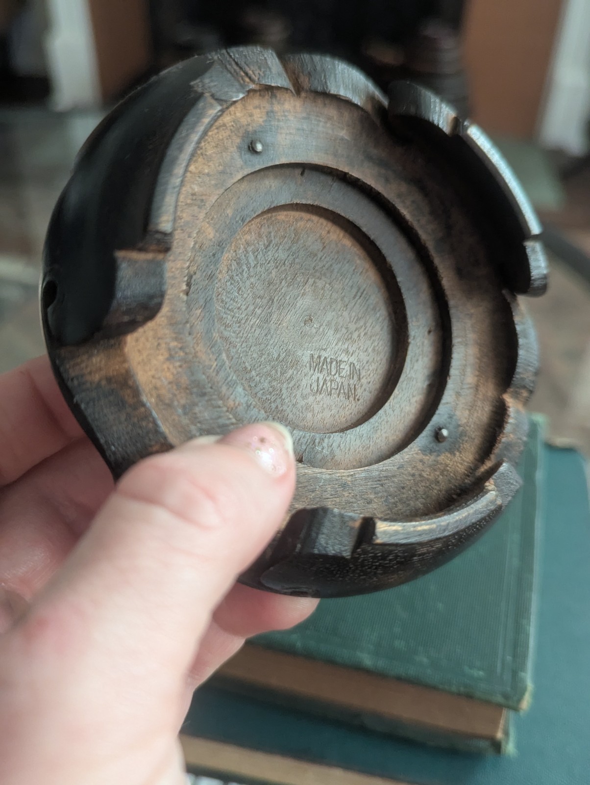 Vintage Japanese Carved Wood Display Stand Kadai for Vase or Bonsai