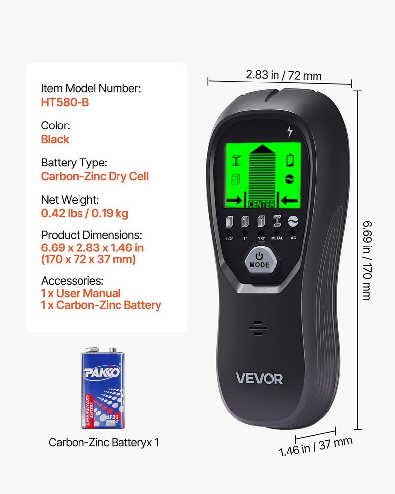 5-Level Wall Scanner with Audio Feedback for DIY Home Projects