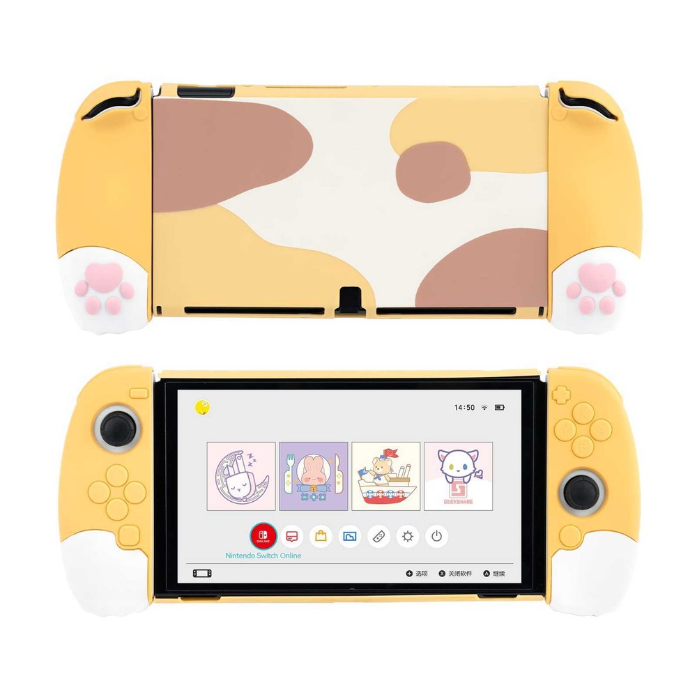 GeekShare Nintendo Switch Oled Protective Case Shell Cat Jo Jo Ergonomic Design