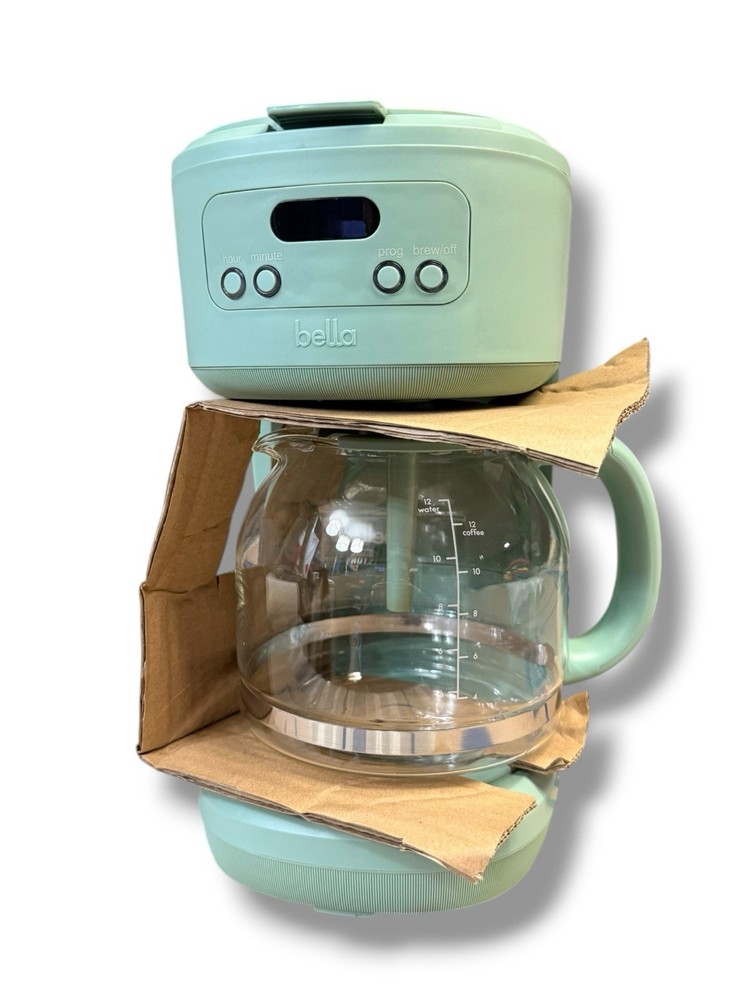 Bella 12-Cup Programmable Coffee Maker – Seaglass – Used Once