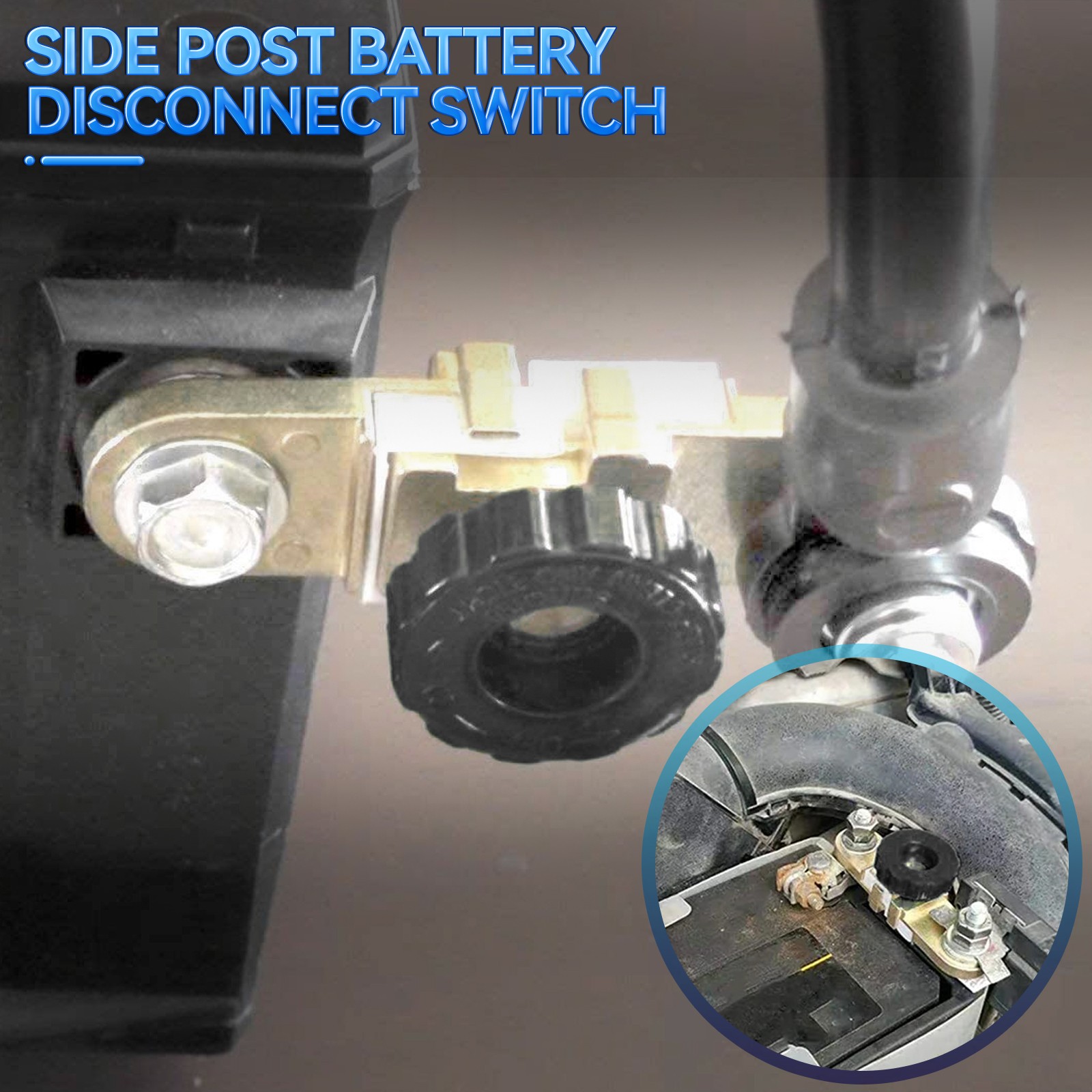 Battery Terminal Quick Disconnect Switch Side Post Battery Shut/ Cut Off Brass
