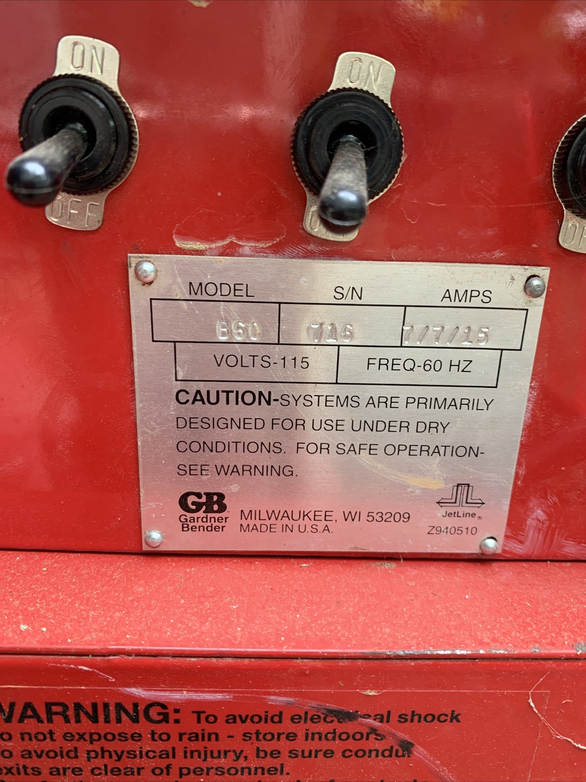 GB B60 super blower power conduit fishing system