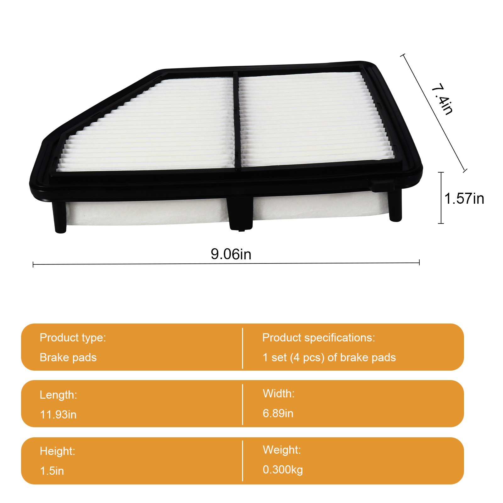 PREMIUM COMBO SET AIR FILTER + CABIN AIR FILTER For 2016-2022 HONDA CIVIC 2.0L