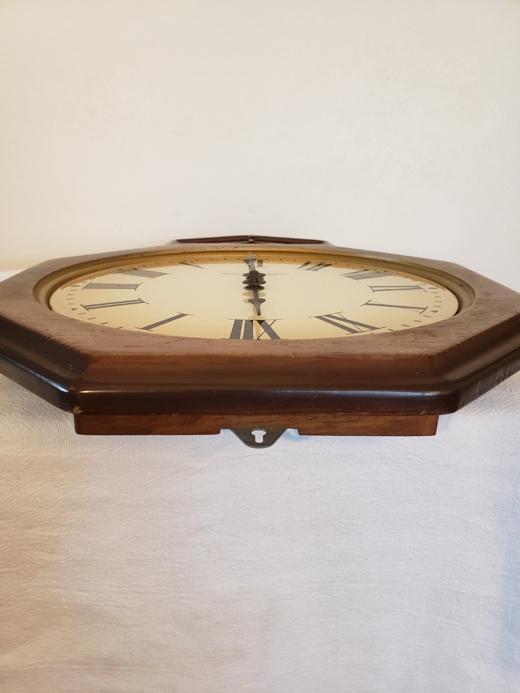 Seth Thomas Golden Rule Pendulum Wall Clock E477-005 Untested