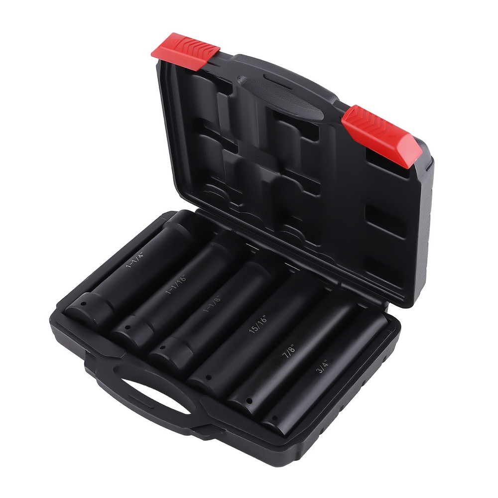 1/2 Inch Drive Extended Length Impact Socket Set 6PCS Extra Deep Socket Set