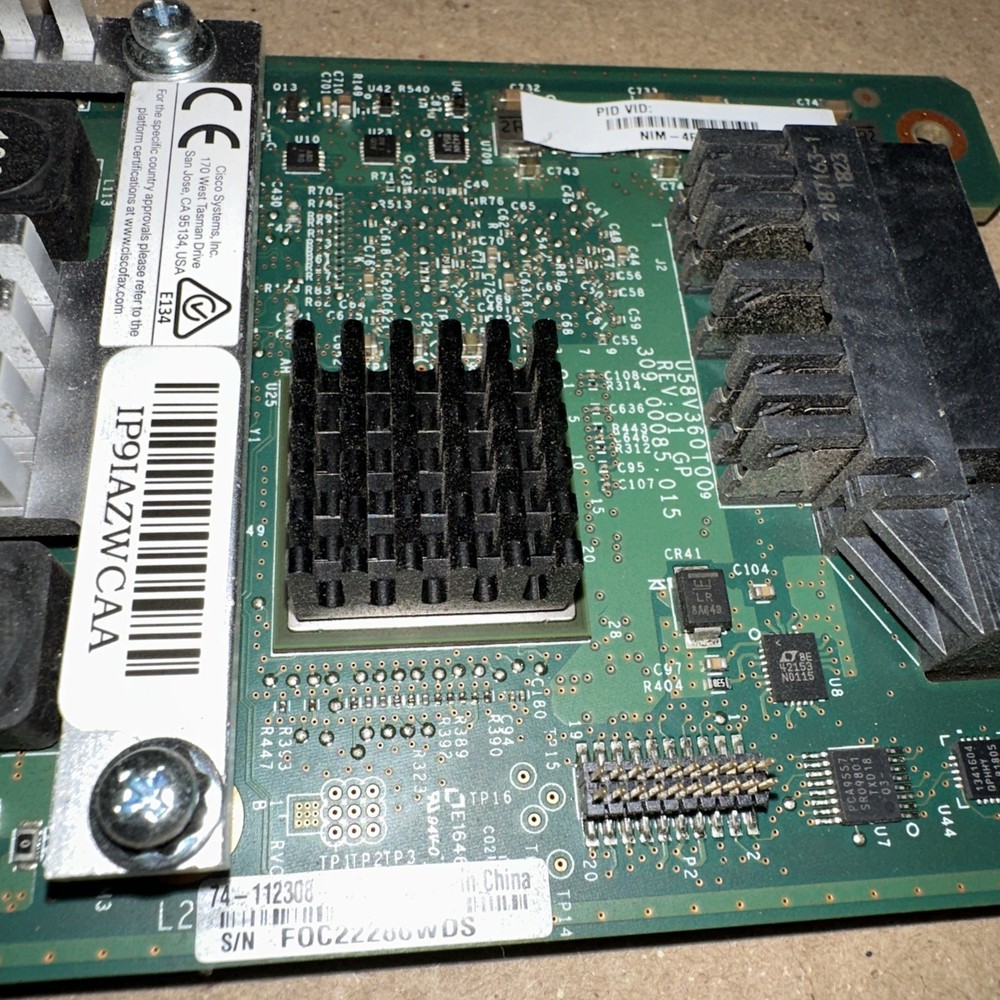 Cisco NIM-4FXSP 4-Port Network Interface Module.
