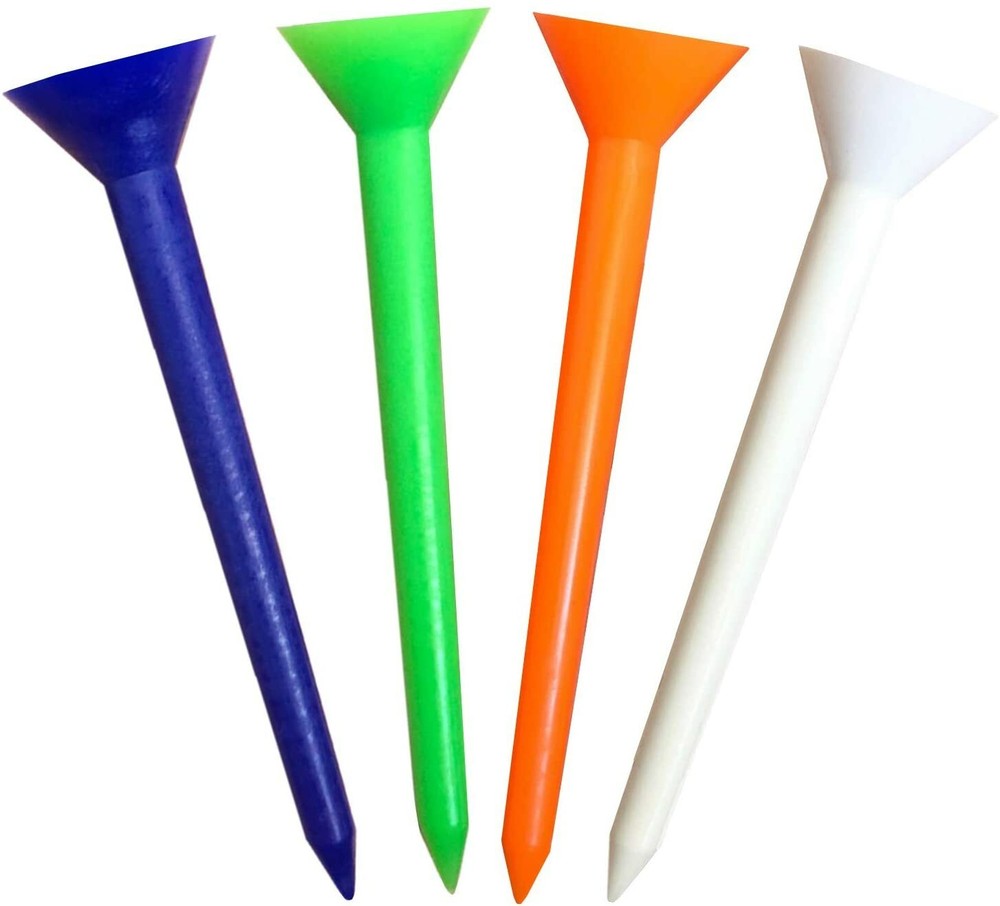 Golf Tees Plastic Unbreakable Big Cup Bulk Value 30 Pack Reusable Long 83mm