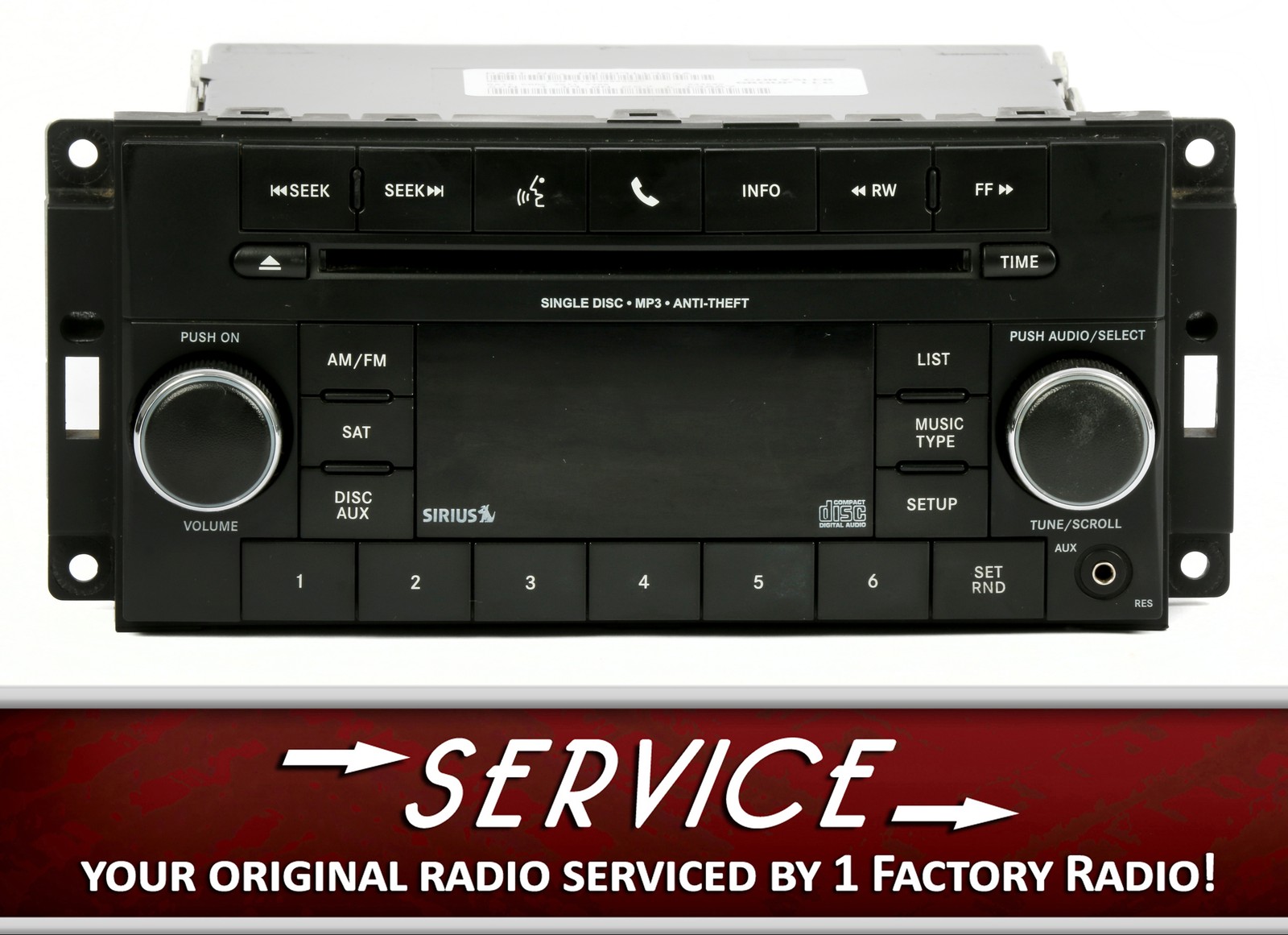 Remanufacture SERVICE for 2012-17 Jeep Wrangler Radio AM FM CD P05091198AB RES