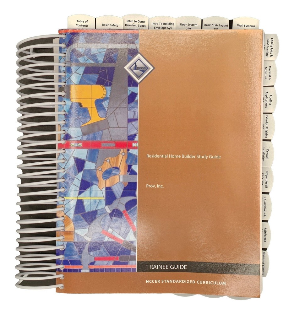 Preprinted Tabs - Residential Home Builder Study Guide