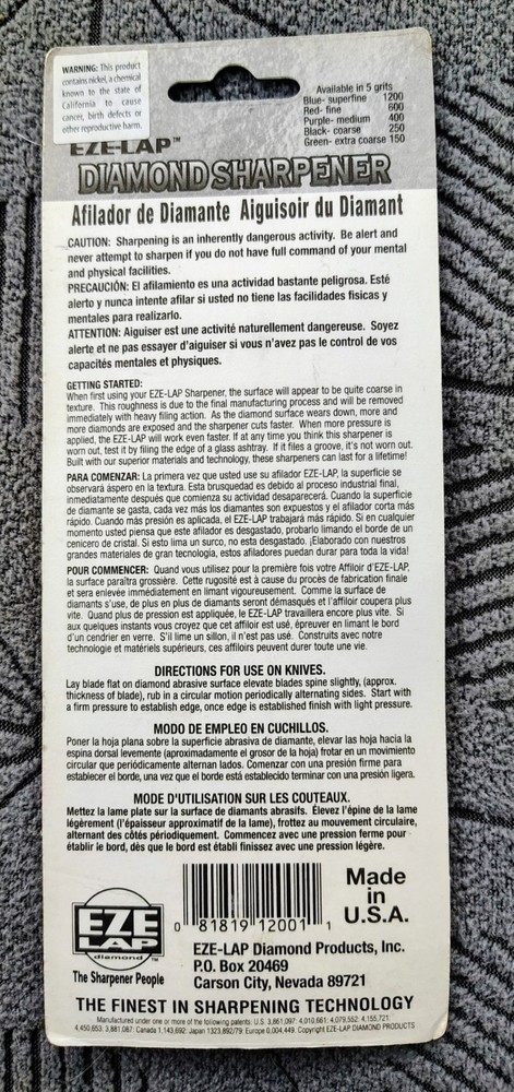 🗽EZE-LAP DIAMOND SHARPENER MODEL LF