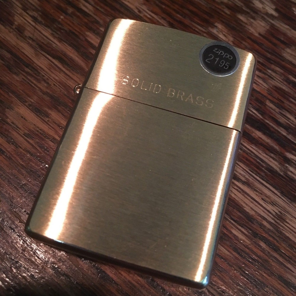 Genuine Zippo brushed solid brass windproof Lighter CASE ONLY No Insert/Box