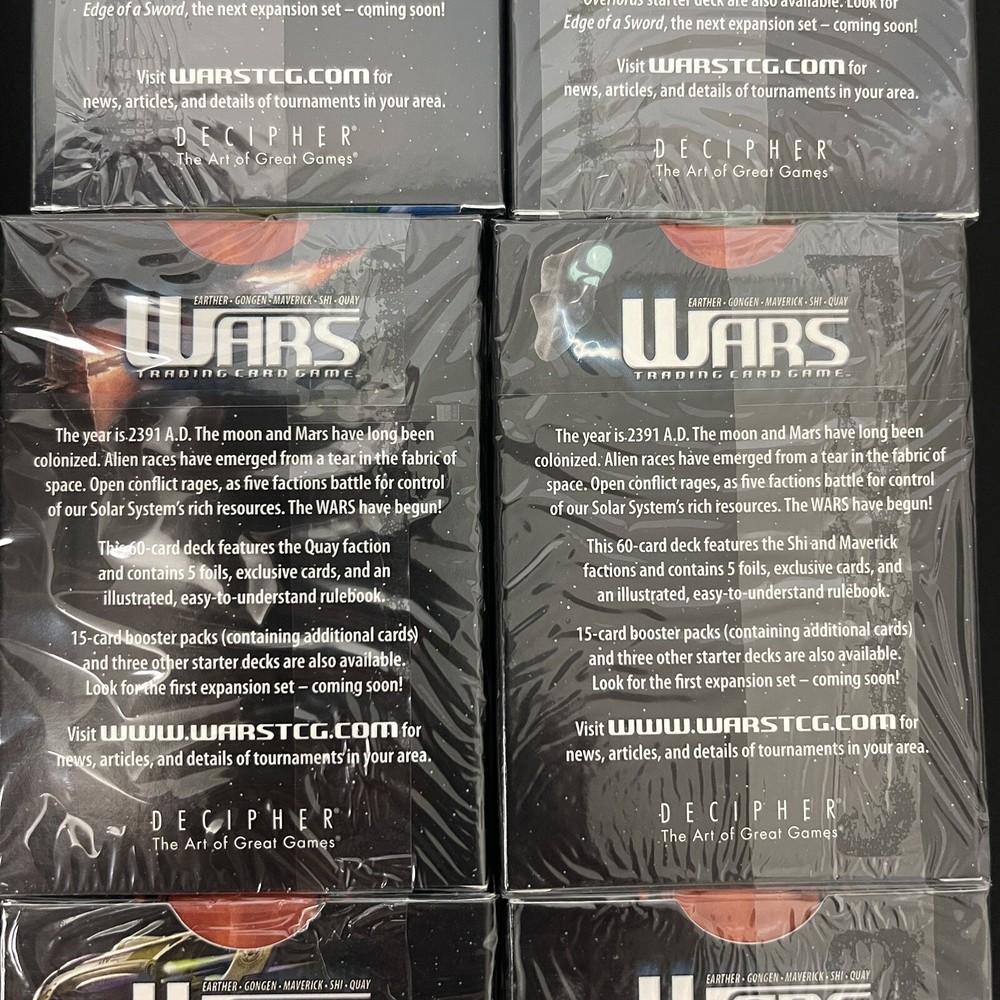 Wars CCG Incursion / Nowhere to Hide Complete Booster Box & Starter Decks Sealed