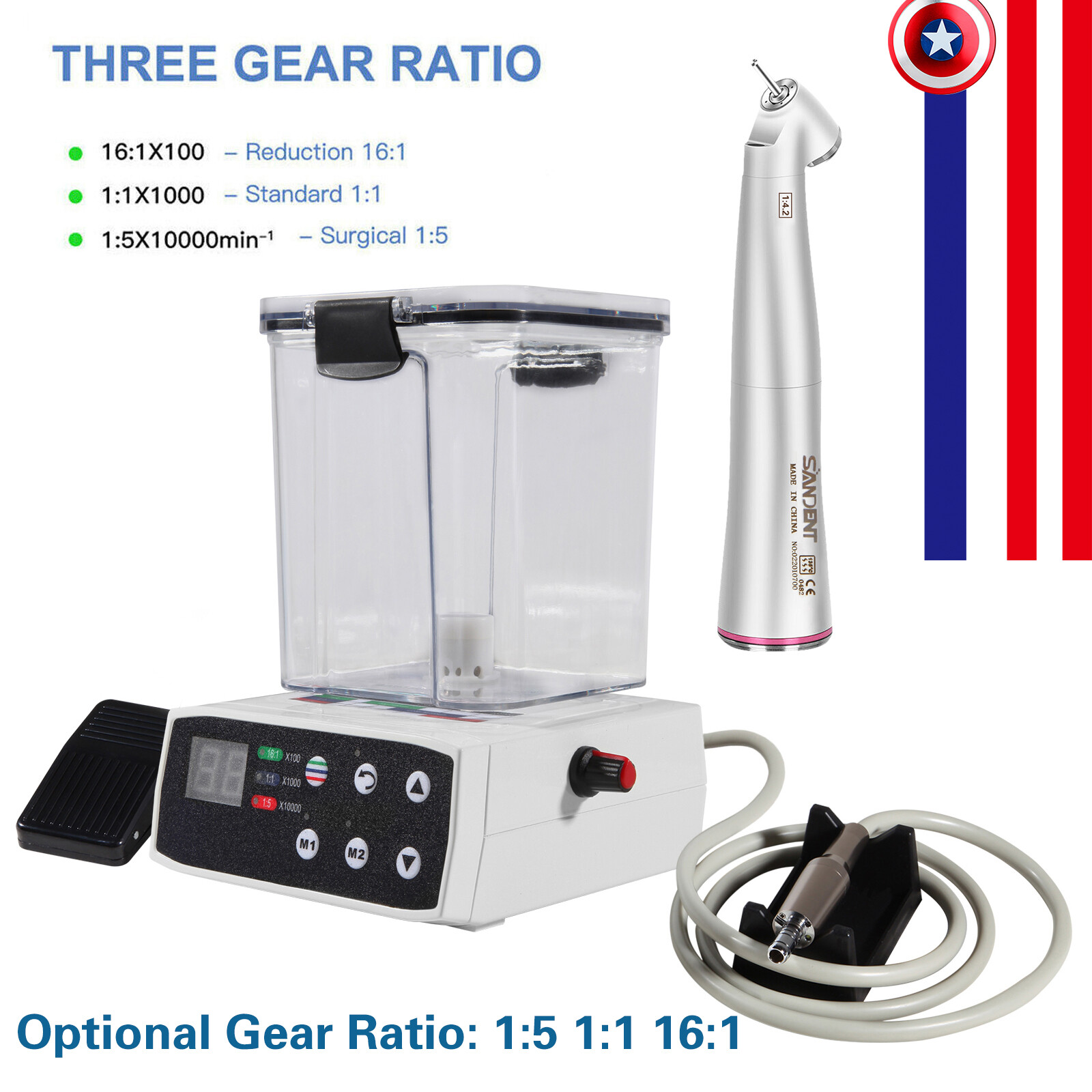 NSK Dental Electric LED Brushless Micro Motor /1:4.2 Increasing LED Handpiece