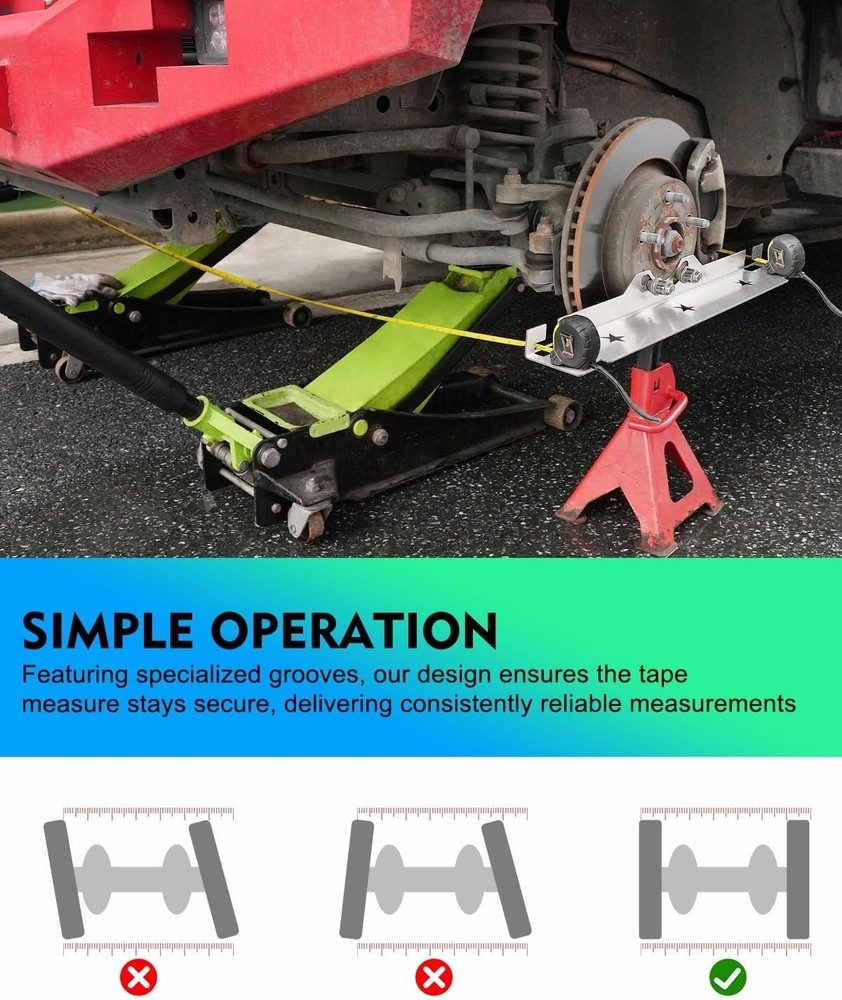 Stainless Steel Wheel Alignment Tool Plate - Secure Accurate Readings