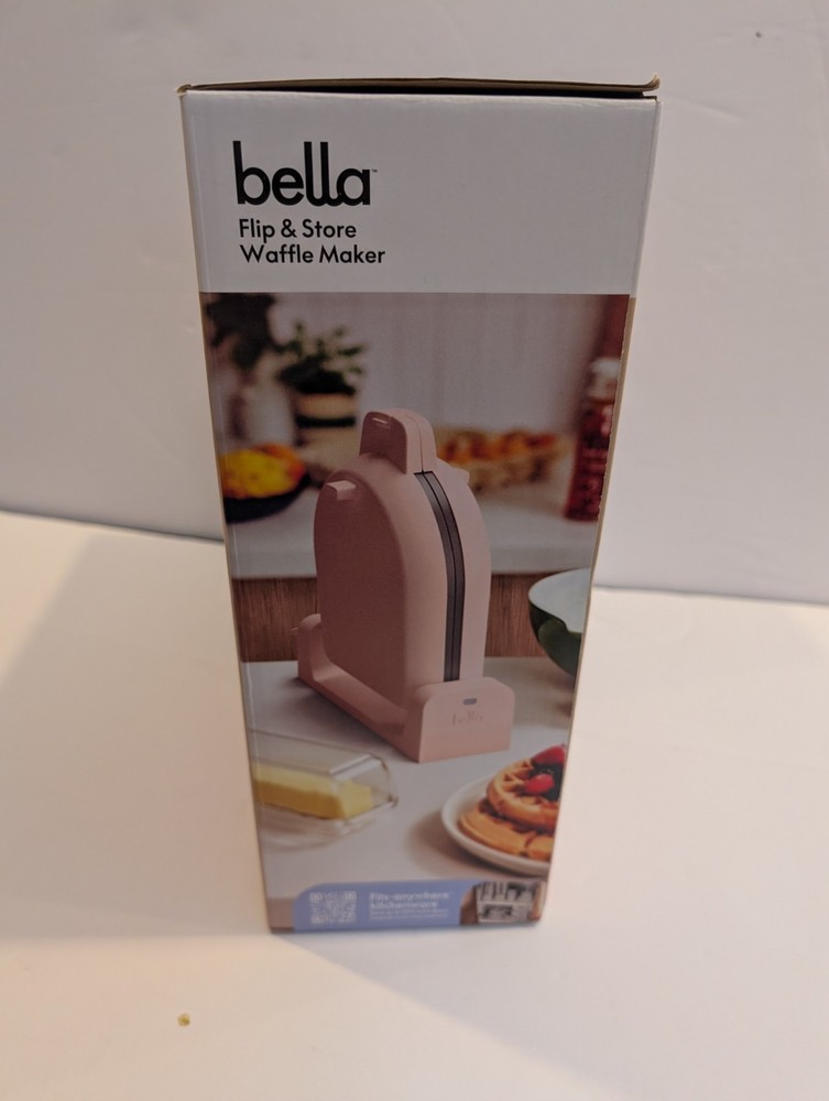 Bella Flip & Store Waffle Maker Ceramic Nonstick- Rose