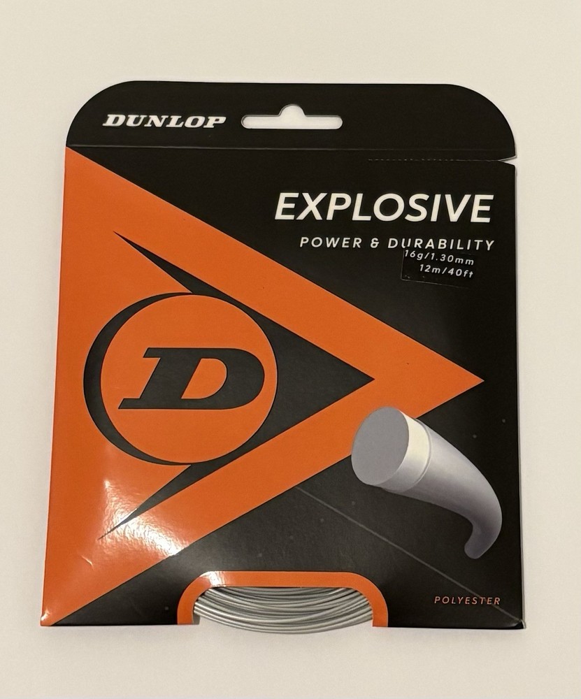 Dunlop Explosive 16 gauge Tennis String (Grey) Premium Polyester Strings