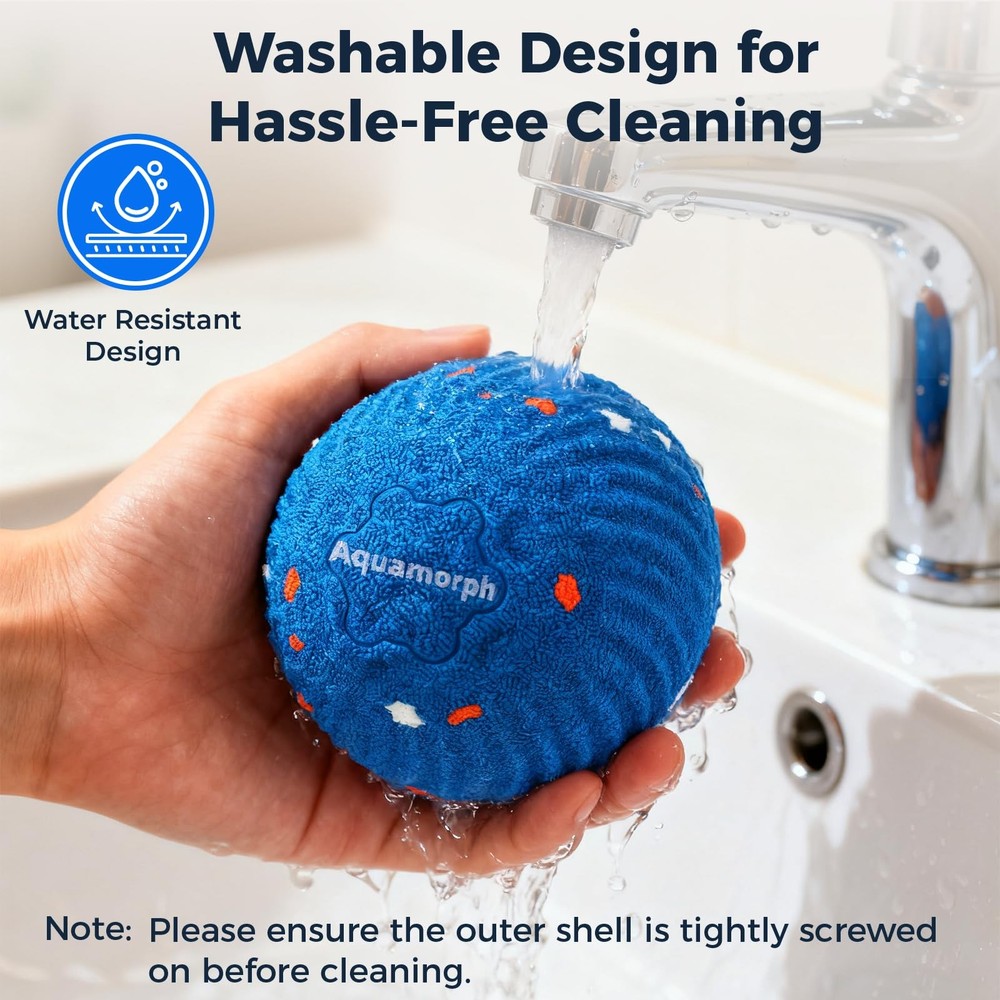 Aquamorph 2 Pack Interactive Dog Balls - Auto Moving Bouncing Vibrating Washable