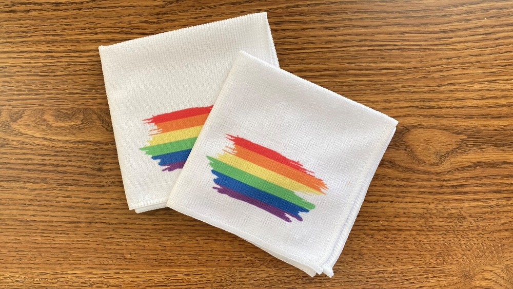 GAY PRIDE BRUSH STROKES MICROFIBER C*M RAG - 2 Pack
