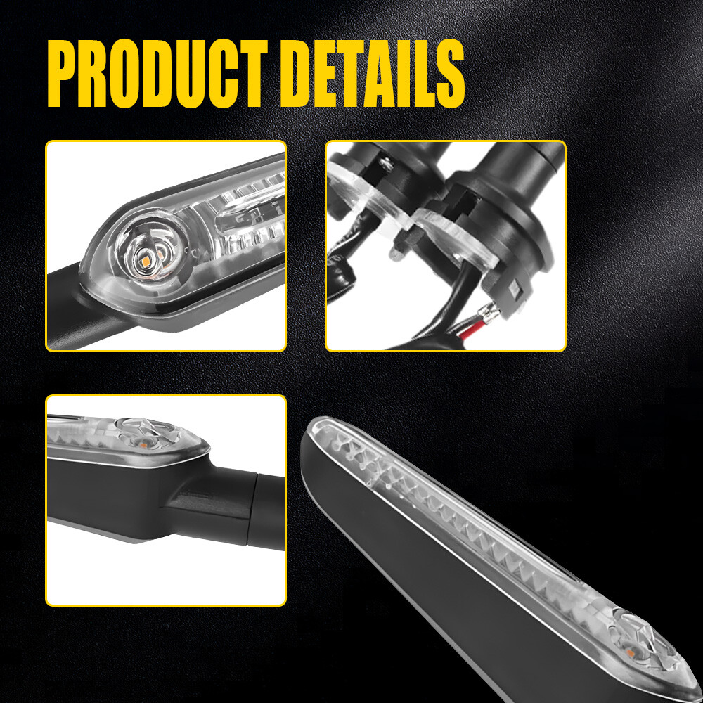 LED Turn Signals Blinker Lights For Yamaha FZ6 FZ1 FZ09 FZ07 YZF R6 R3 R1 H