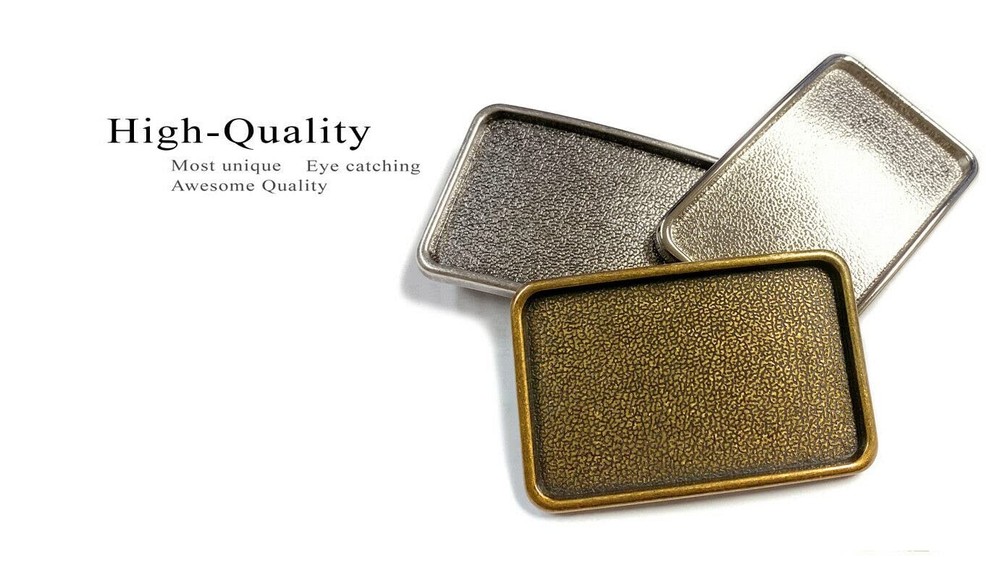 11738 Rectangular Buckle Blank 1-1/2", Type C - 11738 Antique Brass