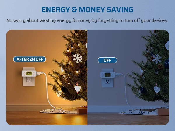 DEWENWILS Electrical Timer, Countdown & Repeat Modes, for Grow Lights & Charger