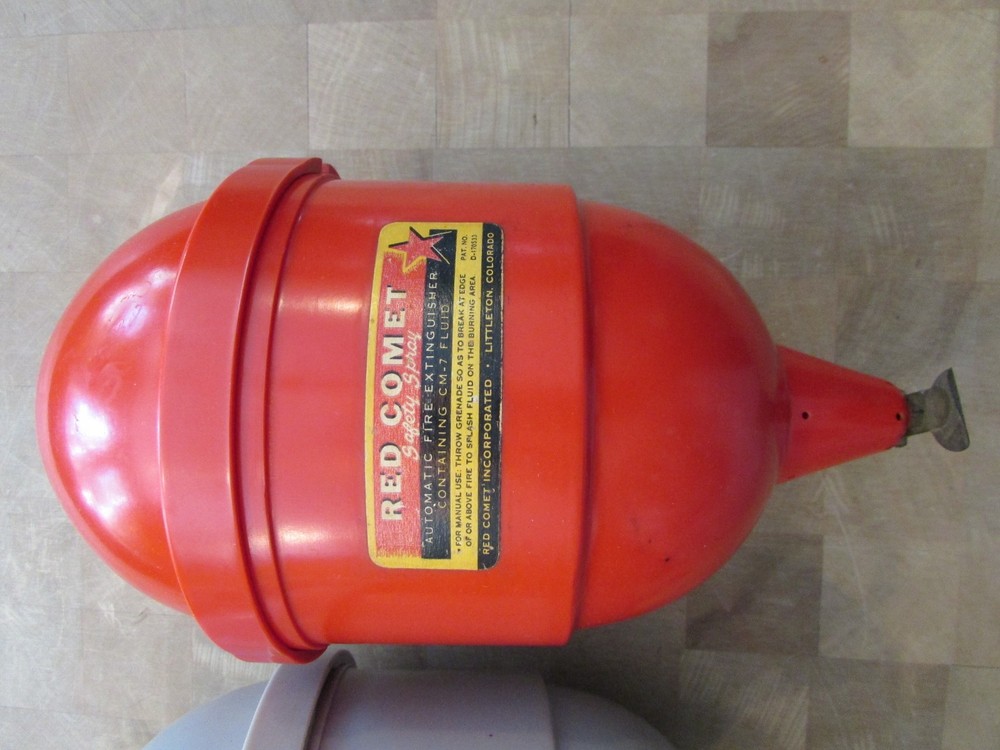 Vintage Red Comet Automatic Safety Spray Fire Control System 2 PCS. EMPTY