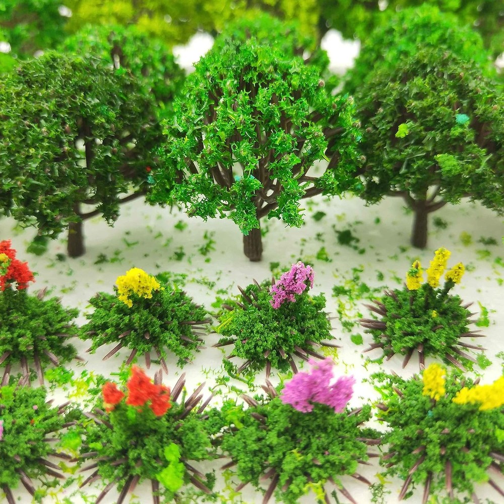 60 Piece Model Trees 1.36-6 Inh Mixed Model Tree Train Scenery Architecture Tree
