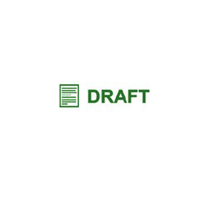 DRAFT With Letter Self-Inking Stamp -Green