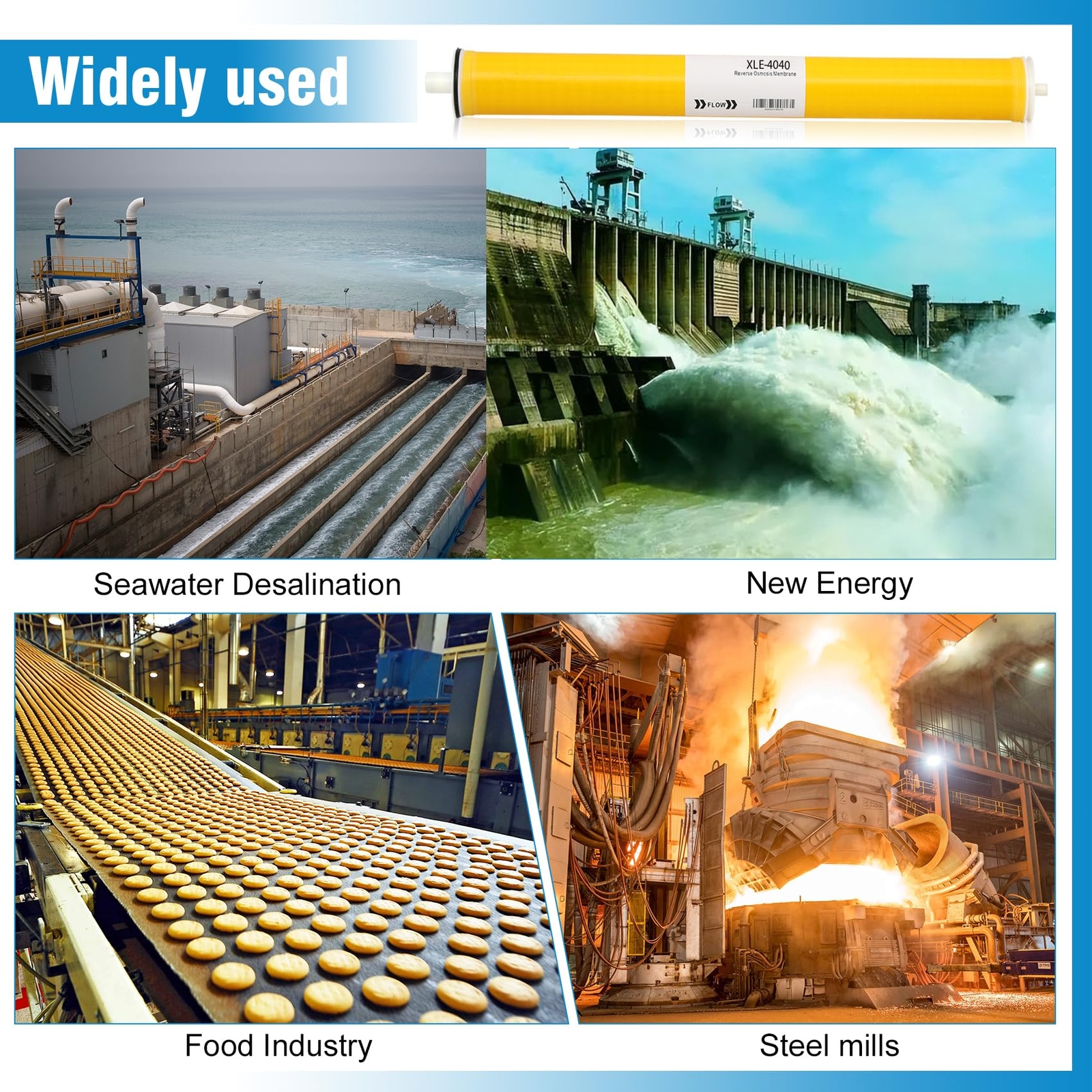 Ozmosis XLE-4040 Reverse Osmosis RO Membrane for Water Filtration System 4"x40"