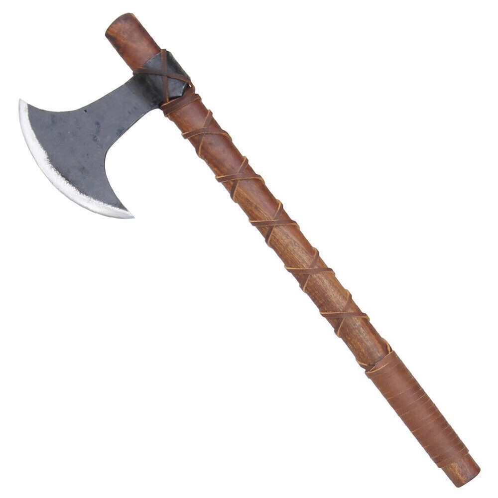 Hand Forged Viking Medieval Battle Axe | Fully Functional Terror Axe + Sheath
