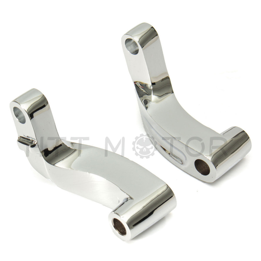 2pcs Chrome Motorcycle Mirror Relocation Extension Adapter Adaptor For Harley US