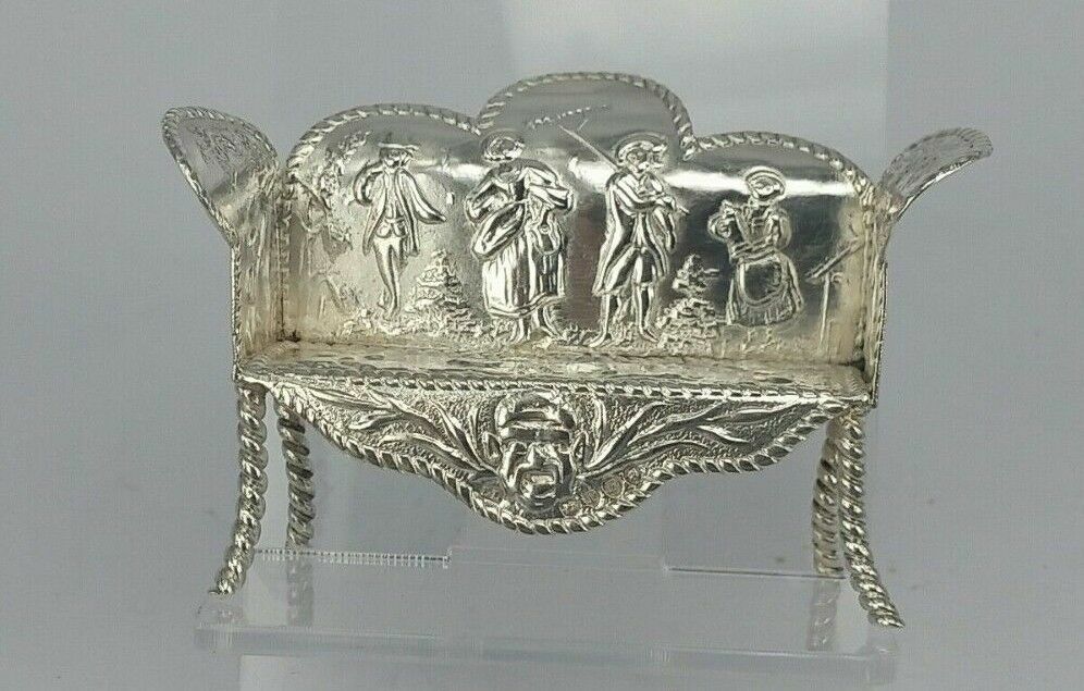 Miniature silver bench