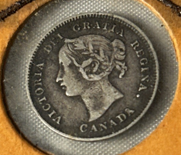 1893 Canada 5 Cents Silver Foreign Coin