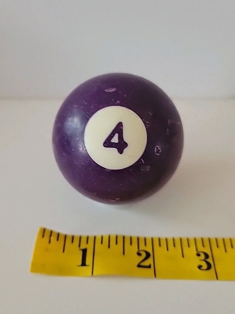 Vintage No. 4 Solid Purple Pool Ball Billiard 2" Replacement (M)