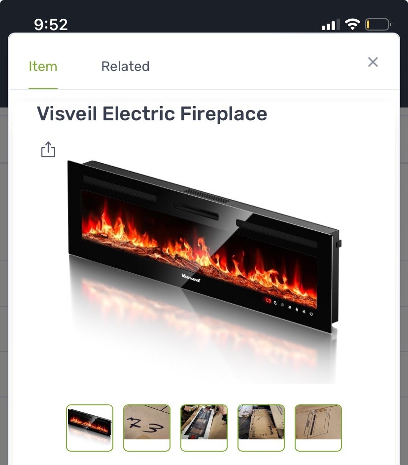 Visveli Electric Fireplace