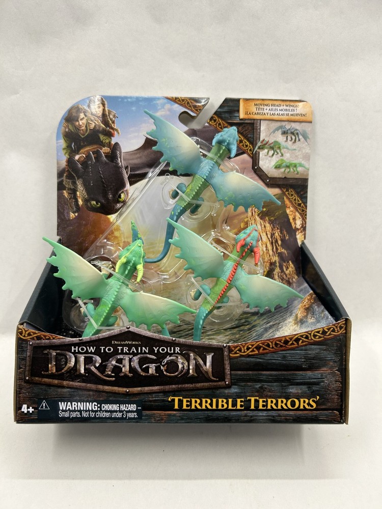How to Train Your Dragon TERRIBLE TERRORS 3 Pack Live Action Figure Set NEW