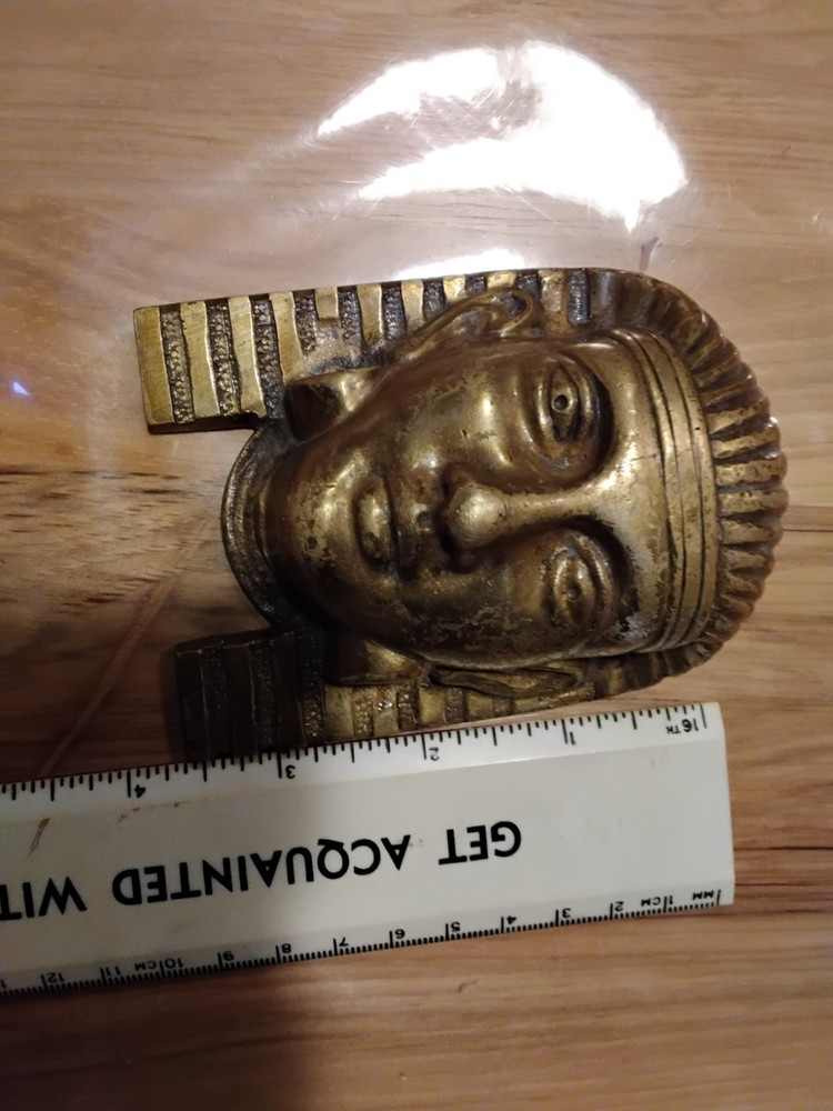 Heavy Brass? Egyptian Pharaoh Door Knocker Missing Knock Piece
