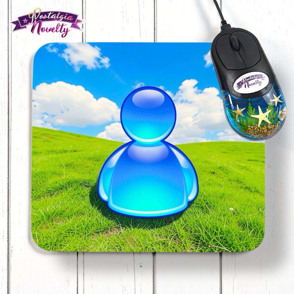 Frutiger Aero Mousepad For Computer Msn Icon Y2K Aesthetic Windows