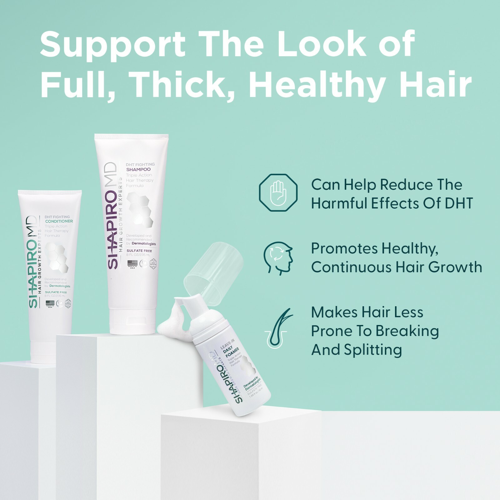 Shapiro MD Patented Hair Loss Kit for Thicker, Fuller, Healthier Hair