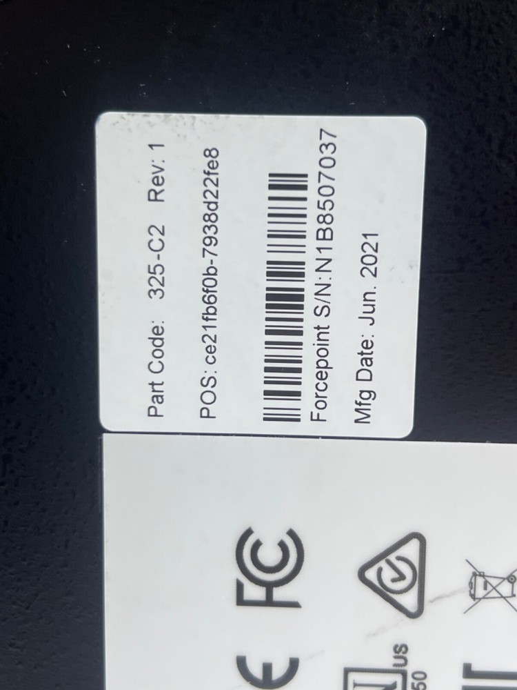 Forcepoint FW-325 Internet Security Device Stonesoft 300 Series