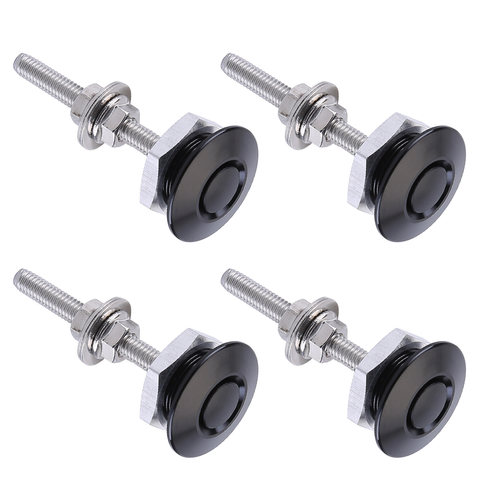 4PCS Aluminum Bumper Quick Release Fasteners Kit For Car Trunk Fender Hatch Lid