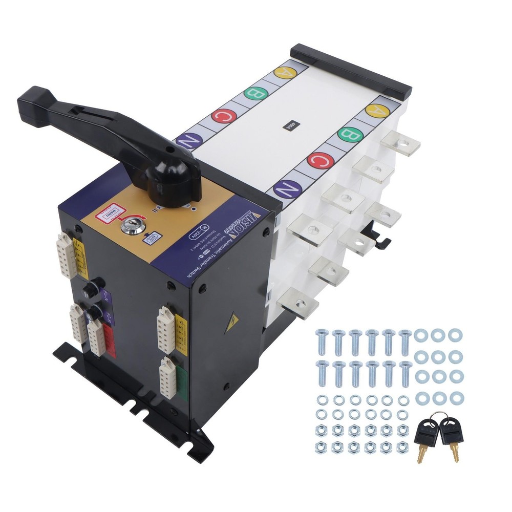 ATS 400A 4P 110/220V Grid to AC Generator Industrial Automatic Transfer Switch
