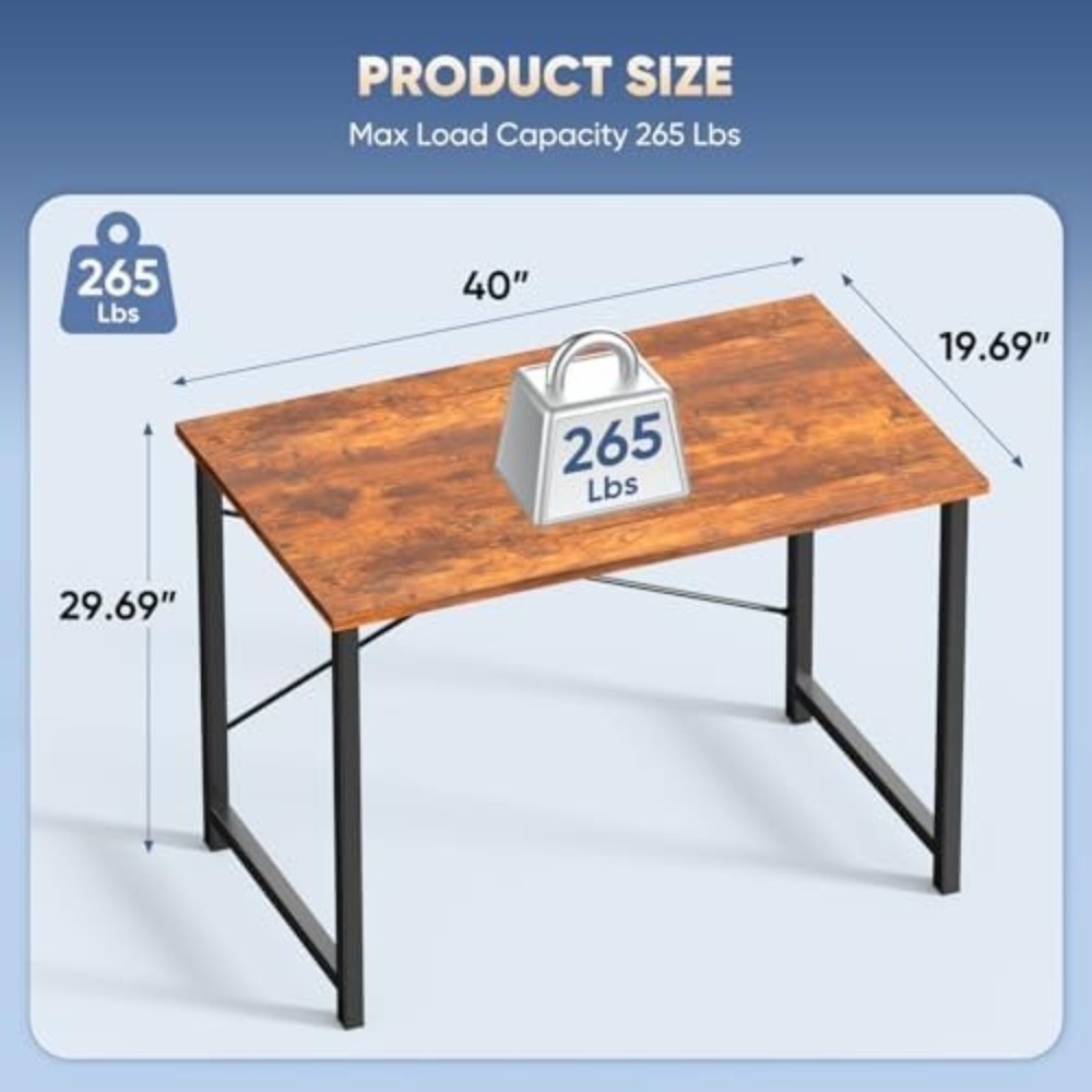 40 Inch Small Computer Office Desk Modern Simple Style Writing Study